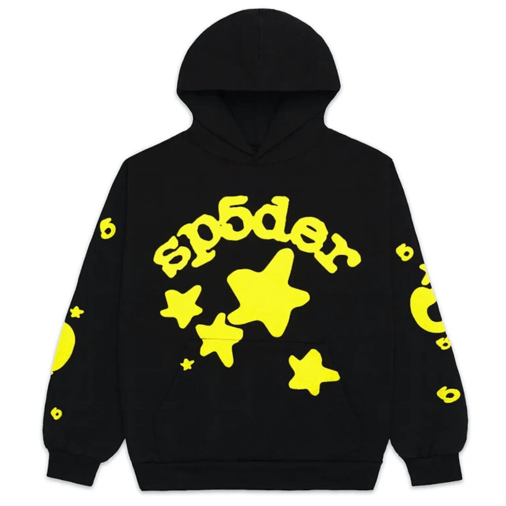 Sp5der Onyx/Yellow Hoodie M